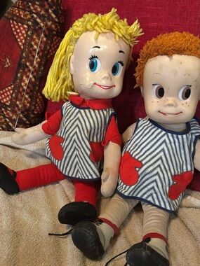 Vintage TalkPull String Doll Boy/girl Muffled Voice Working Strings Mid Century